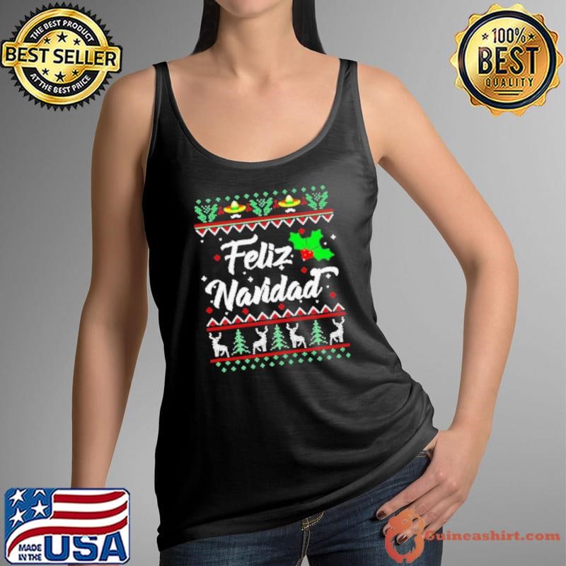 Feliz navidad ugly merry christmas Tank Top
