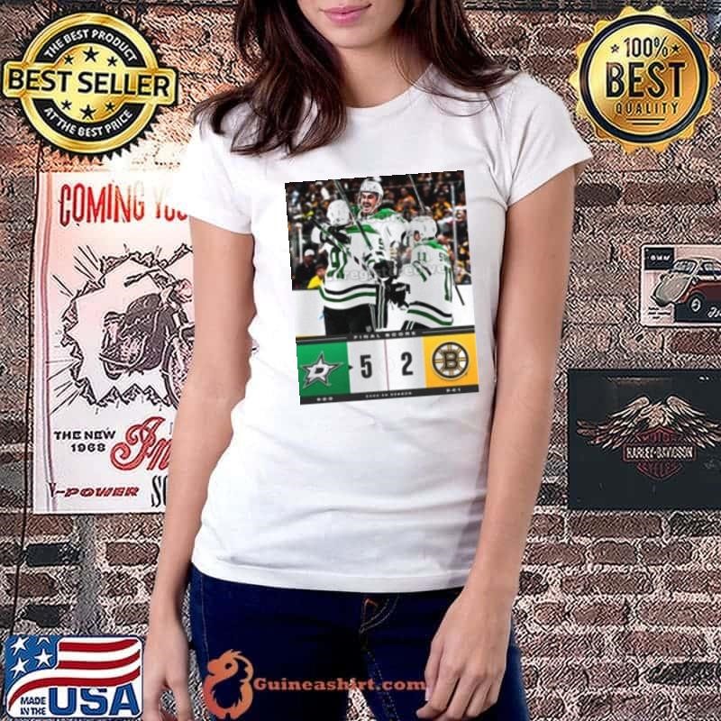 Final Score Dallas Stars 5 – 2 Boston Bruins NHL 2024 25 Season Poster shirt