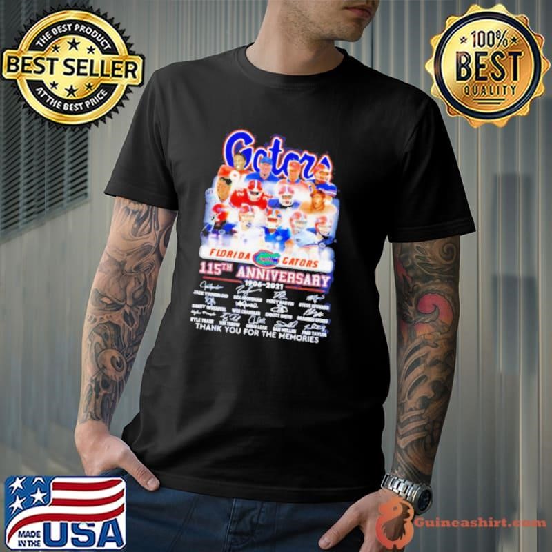 Florida Gators 115th Anniversary 1906 2021 Thank You For The Memories Signature Unisex