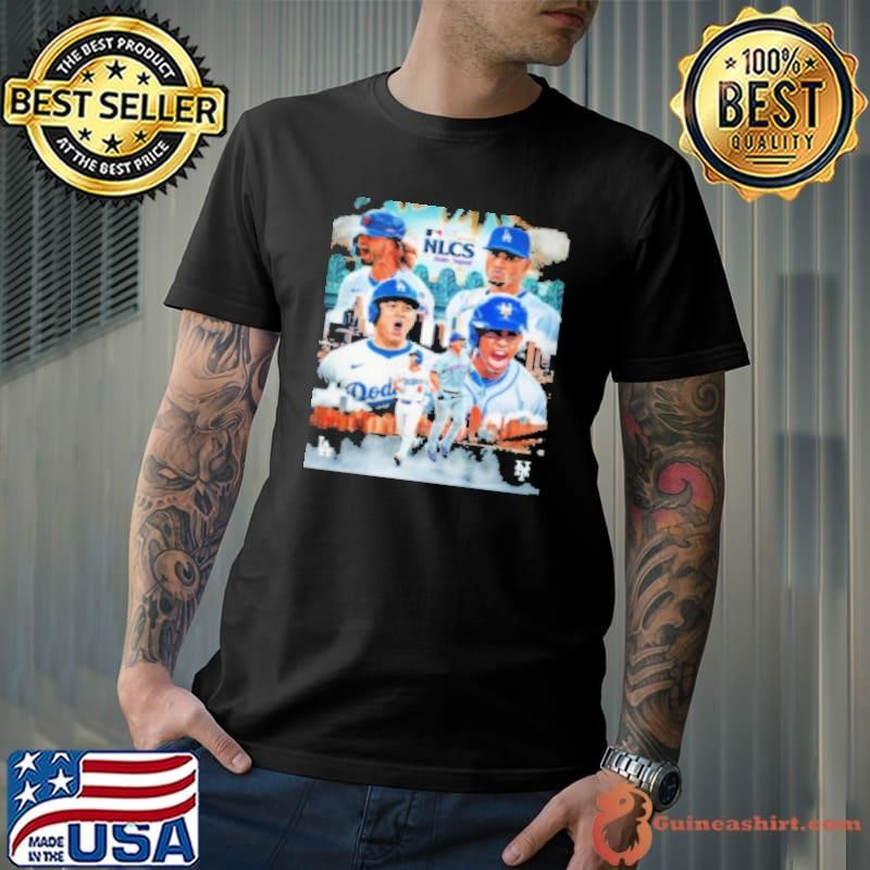 Funny New York Mets vs Los Angeles Dodgers 2024 NLCS Collage MLB Shirt