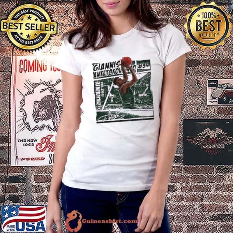 Giannis Antetokounmpo Comic Basketball Signature Shirt