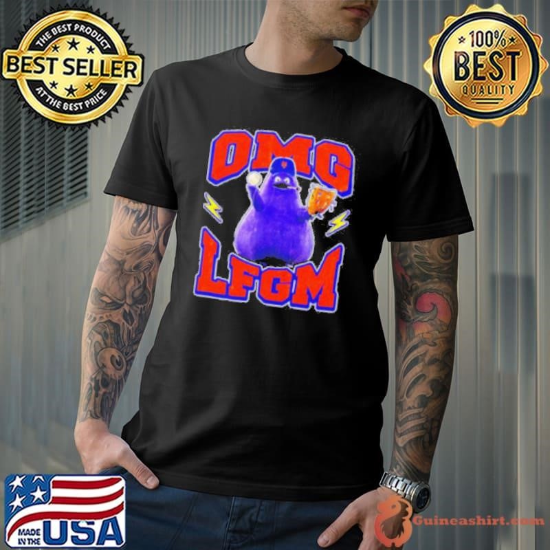 Grimace smoking LFGM OMG New York Mets shirt