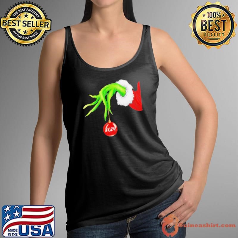 Grinch Hand 2024 Ball Christmas Family Matching shirt