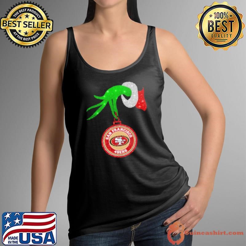 Grinch Hand Holding San Francisco 49ers Christmas Shirt