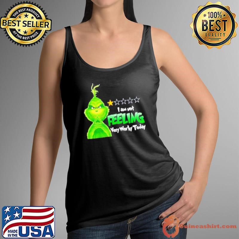 Grinch I am not feeling very worky today Christmas Tank Top