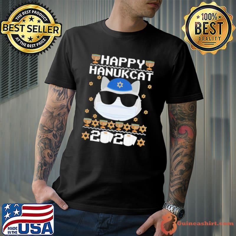 Happy Hanukcat Hanukkah Cat Chanukah Jewish shirt
