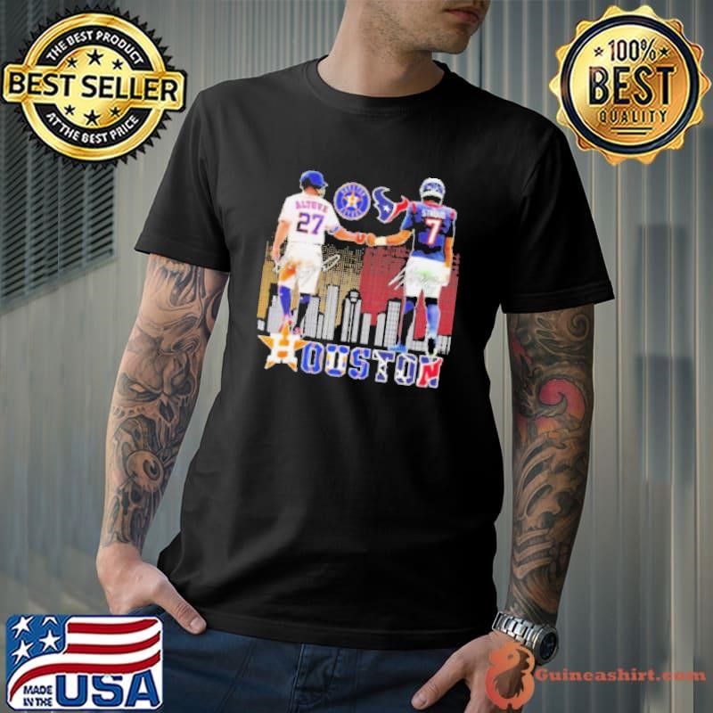 Houston skyline City Astros Jose Altuve x Texans C J Stroud shirt