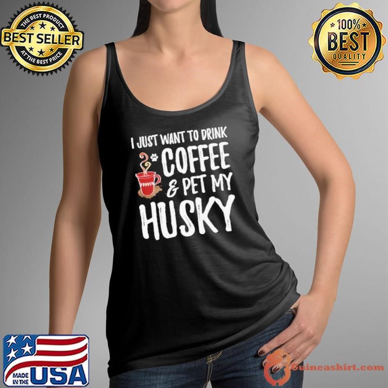 Husky Dog Coffee Dog Mom shirt