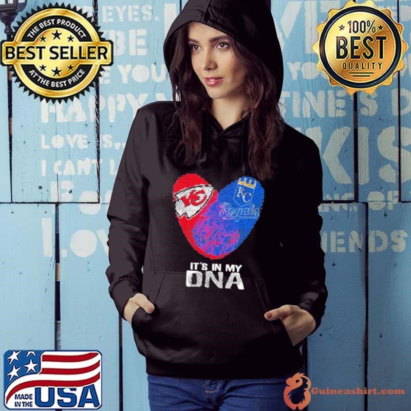 Kansas City Chiefs And Kansas City Royals It’s In My Dna Heart Hoodie