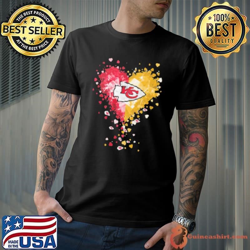 Kansas City Chiefs Crystal Heart Shirt
