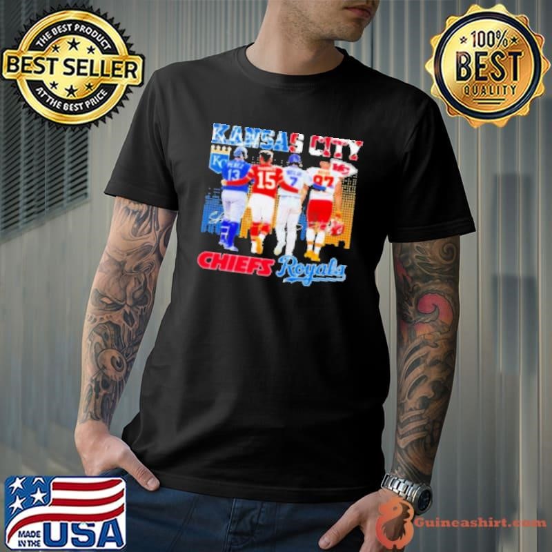 Kansas City Chiefs Kansas City Royals Famous Duo 2024 Signatures Shirt