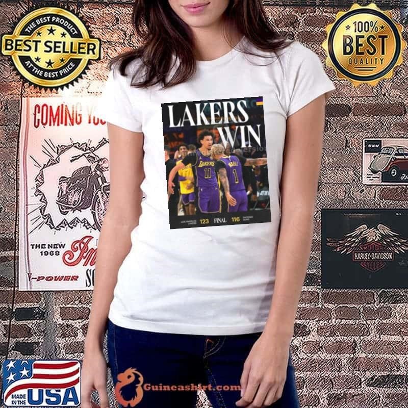 Lakers and Dodgers win Friday night in Los Angeles 2024 Poster shirt