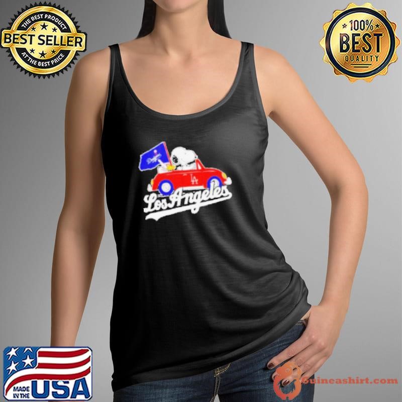 Los Angeles Dodgers Peanuts Drive a Car Tank Top