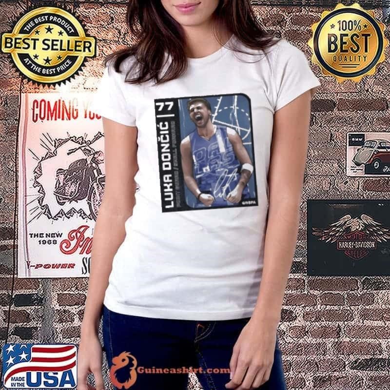 Luka Doncic 77 Dallas Card Basketball Design Signature Shirt
