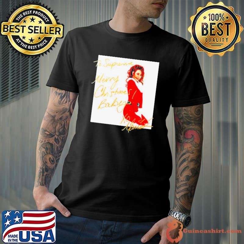Mariah Carey To Supreme Merry Christmas Baby shirt