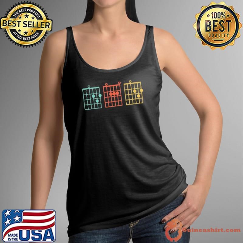 Mens Guitar Chord Dad Fathers Day Birthday shirt