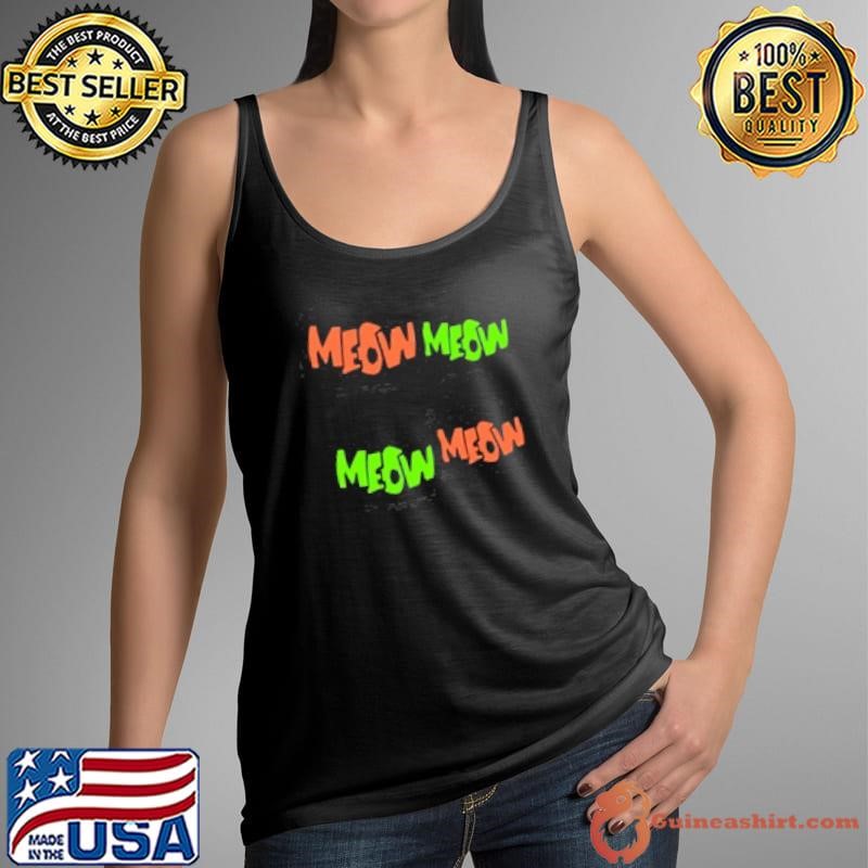Meow Cat Speech Bubble Cartoon Text Quote Comic Shirt