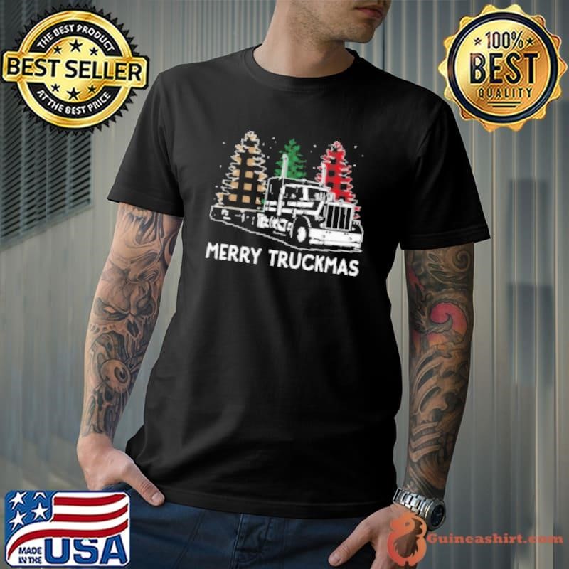 Merry Truckmas Christmas Tree ELF Santa Leopard Shirt