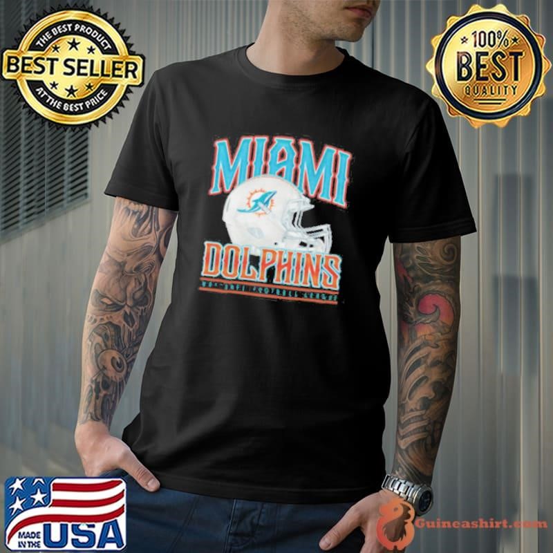Miami Dolphins Helmet Garment Dyed Heavyweight Shirt