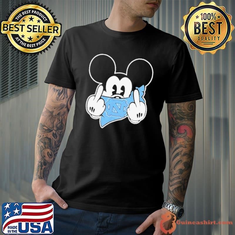 Mickey Middle Finger Mask North Carolina Tar Heels Football Disney shirt