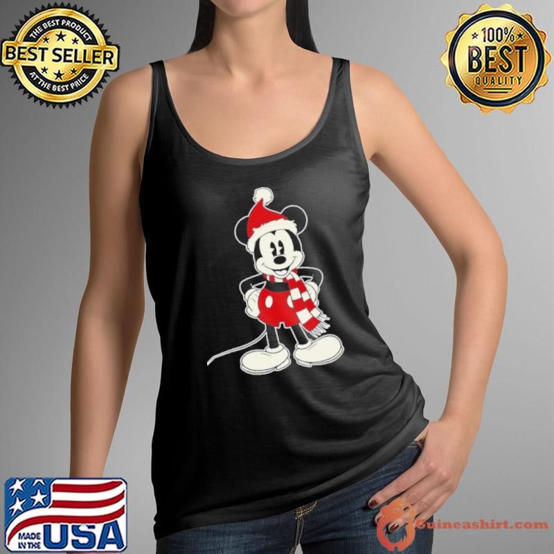 Mickey Mouse Santa Hat Merry Christmas Tank Top