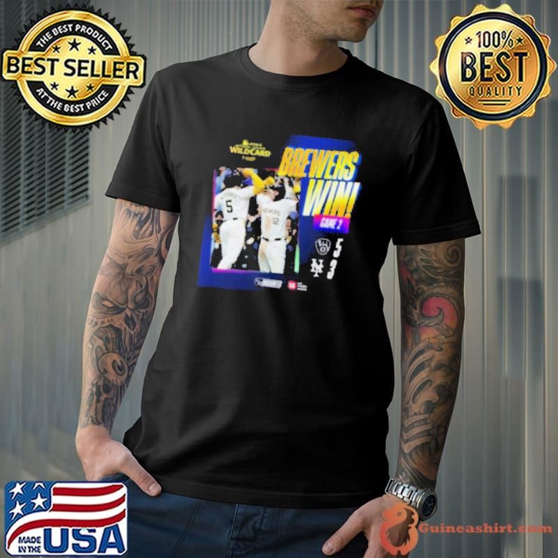 Milwaukee Brewers Win 5 3 New York Mets 2024 National League Wild Card Undaunted shirt