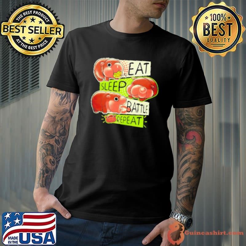 Moo Deng Eat Sleep Battle Repeat Shirt