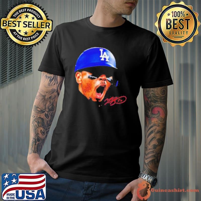 Mookie Betts Los Angeles Dodgers big head signature shirt