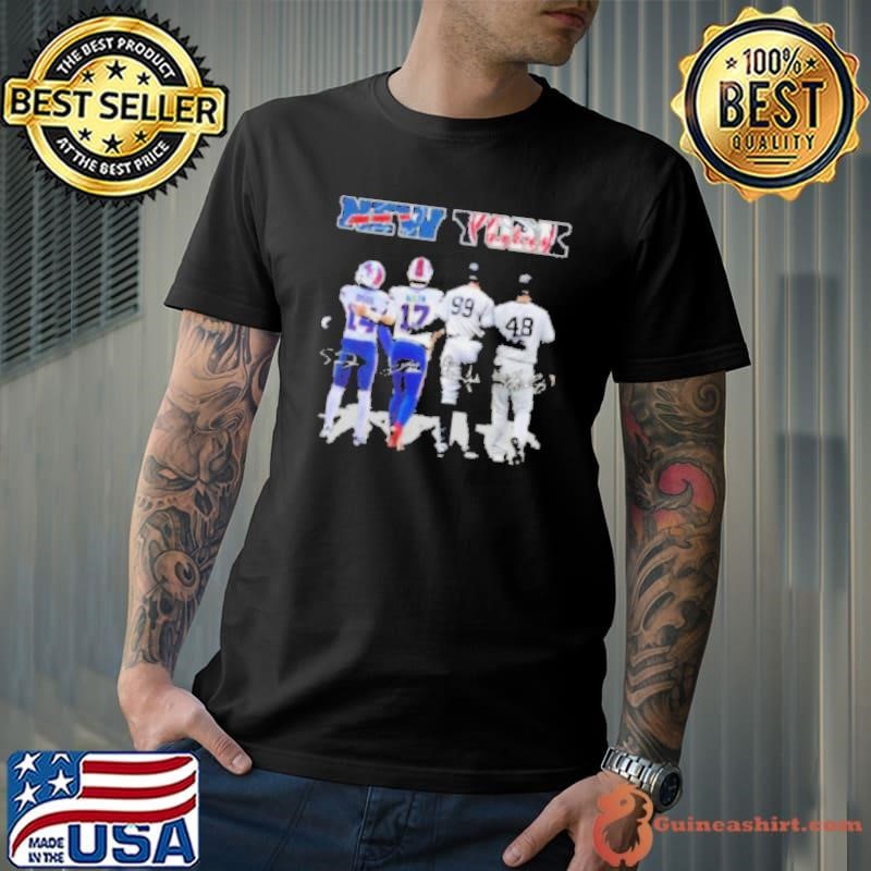 New York City Sports Buffalo Bills And New York Yankees Diggs Allen Aaron Judge And Anthony Rizzo Signatures 2024 shirt