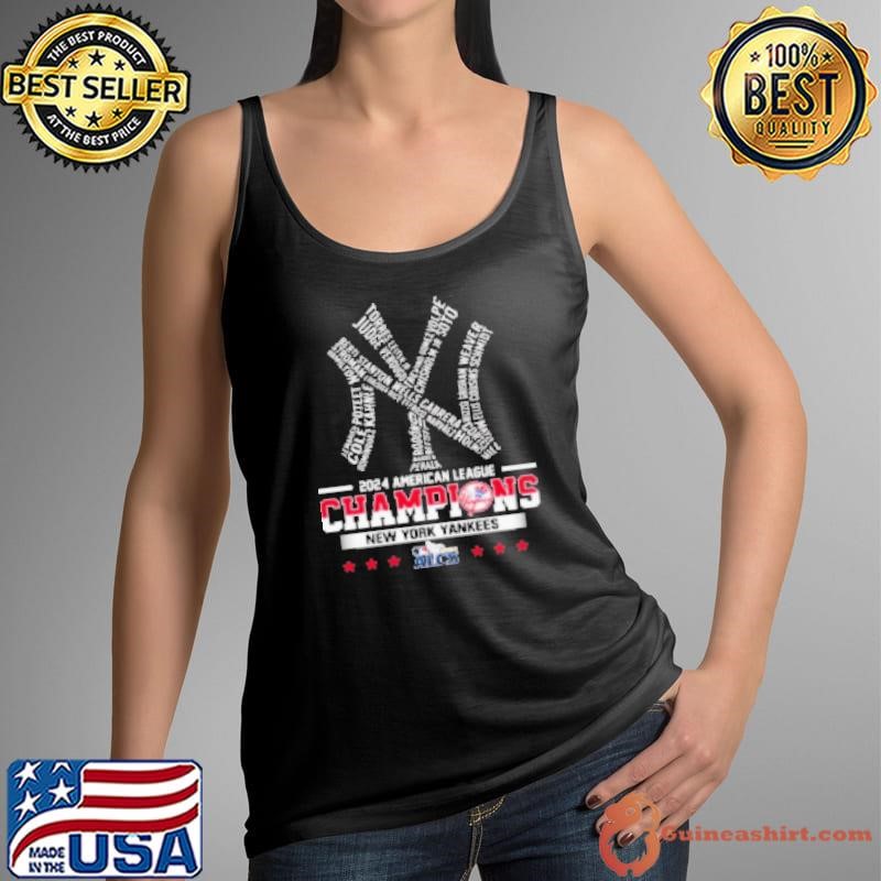 New York Yankees 2024 American League Champions ALCS MLB Name Players In Logo Tank Top