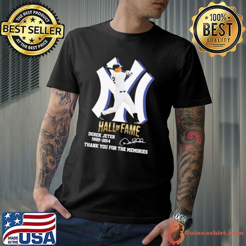 New York Yankees Derek Jeter hall of fame signature shirt