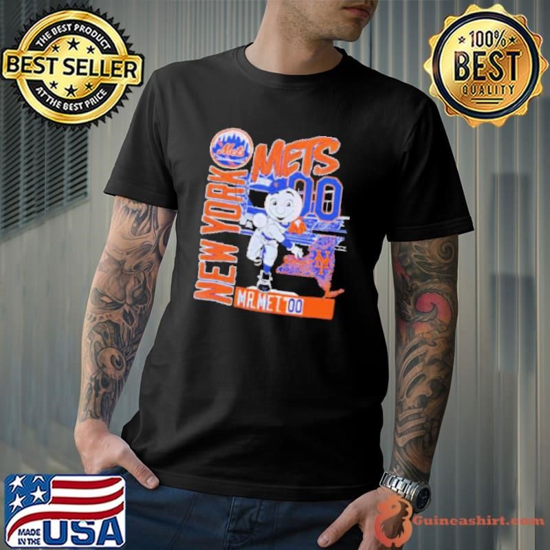 New York baseball Mr Met throw back shirt