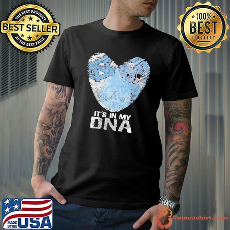 North Carolina Tar Heels Football It’s In My DNA Heart shirt