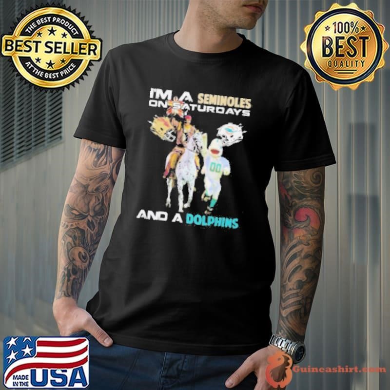 Official I’m A Seminoles On Saturdays And A Dolphins On Sundays Mascot 2024 Shirt