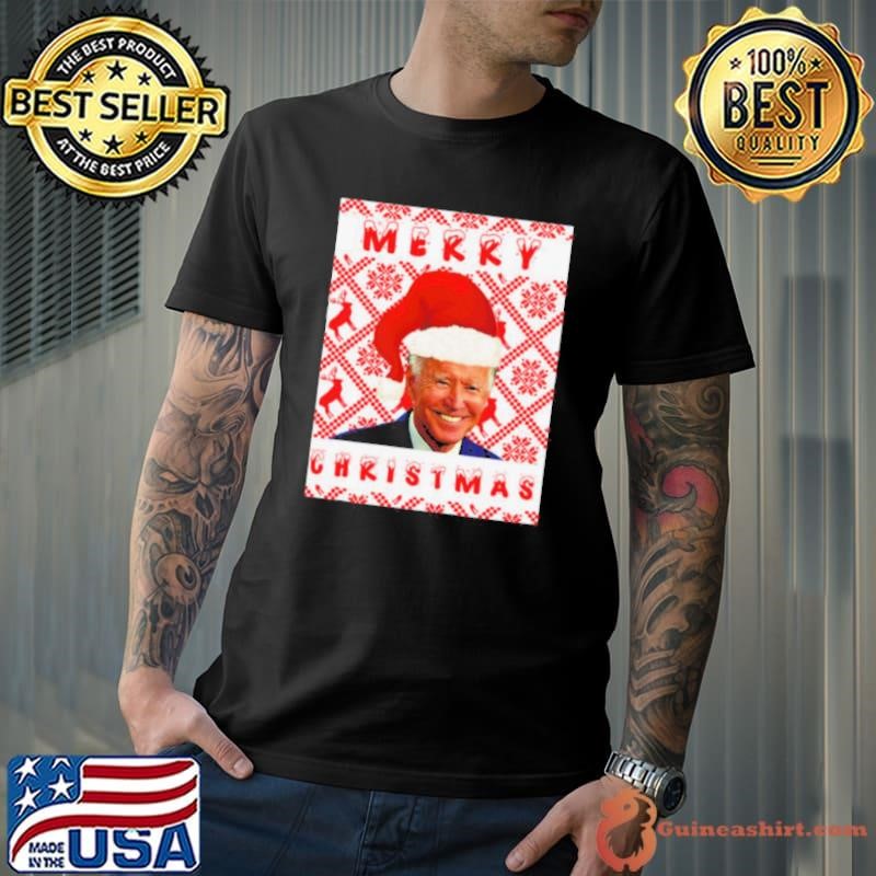 Official Joe Biden Merry Christmas Wear Santa Hat shirt