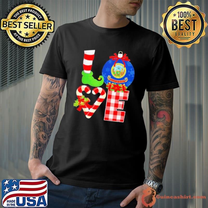 Official Love flag of State Of Idaho Christmas shirt
