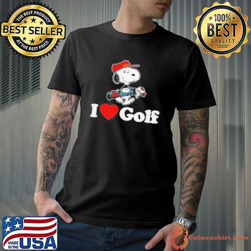 Official Snoopy I love golf T shirt