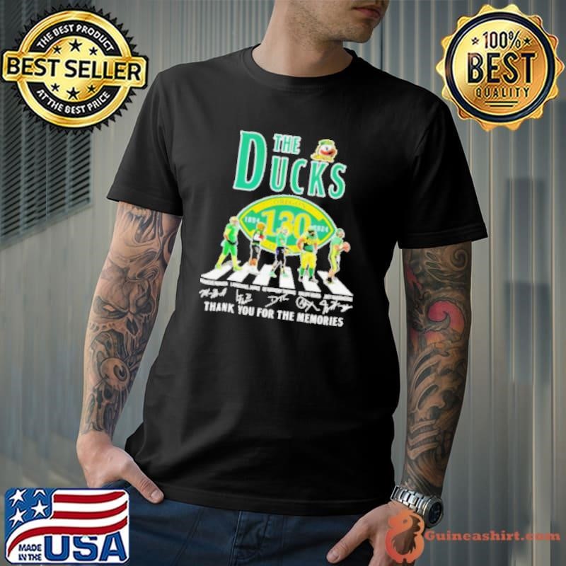 Oregon Ducks The Ducks Abbey Road thank you for the memories of 130 years signature shirt