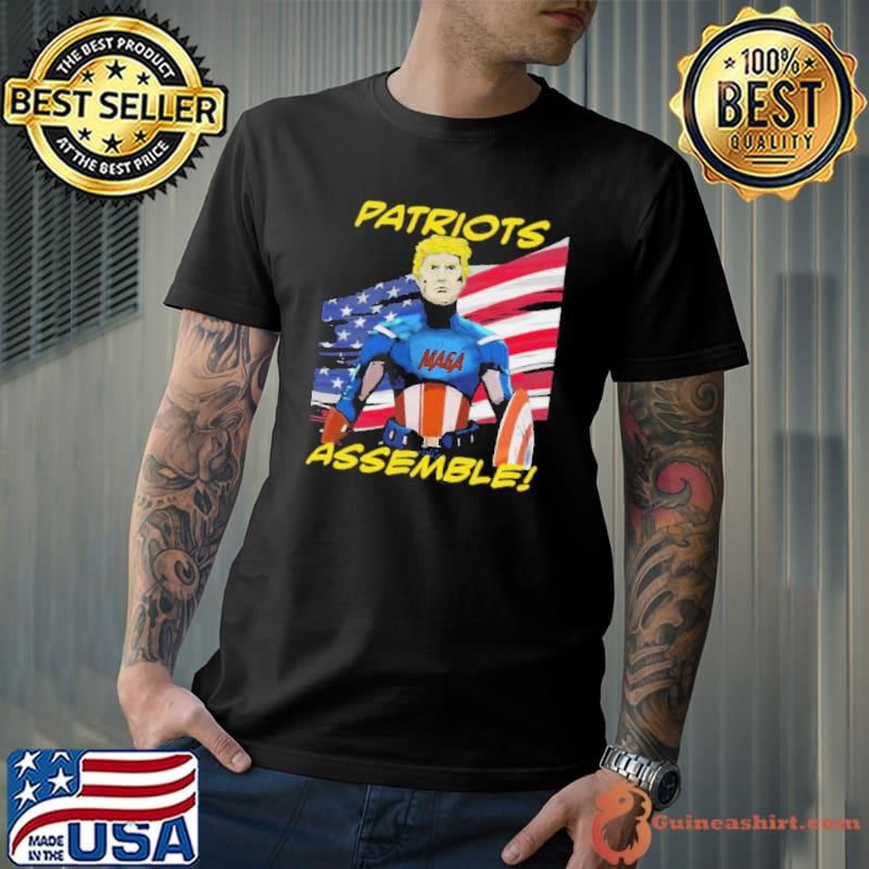 Patriots Assemble Donald Trump Maga American Flag shirt