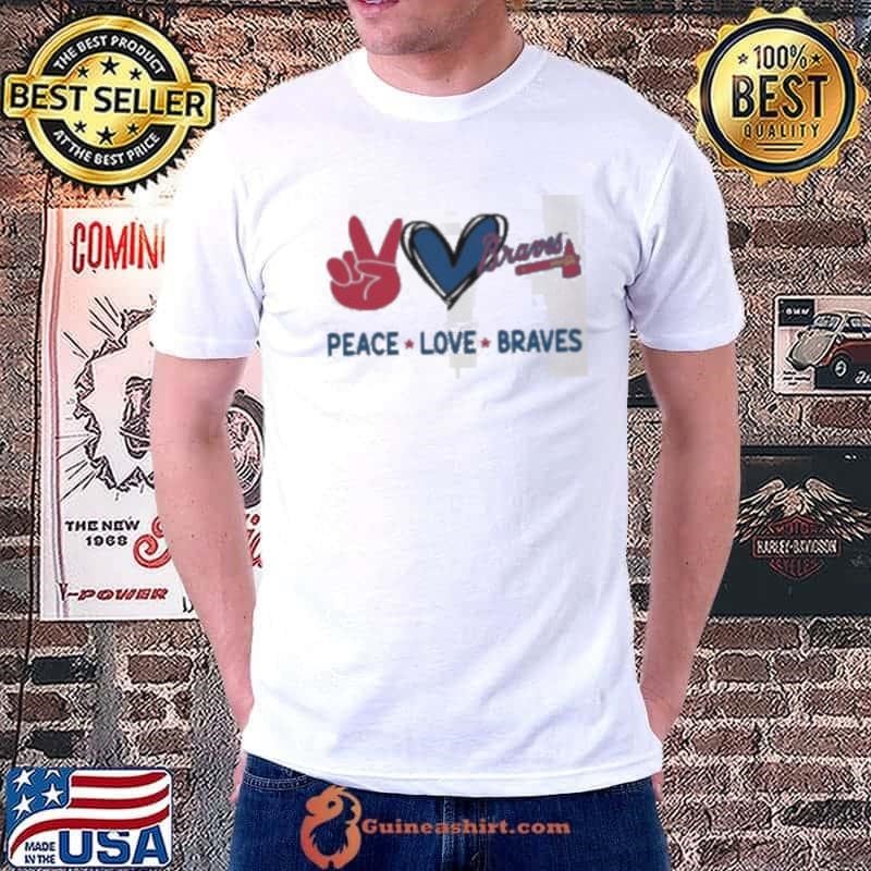Peace Love Atlanta Braves MLB 2024 Shirt