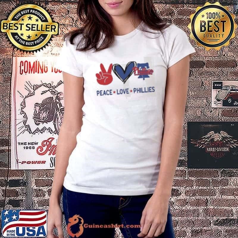 Peace Love Philadelphia Phillies MLB 2024 Ladiestee