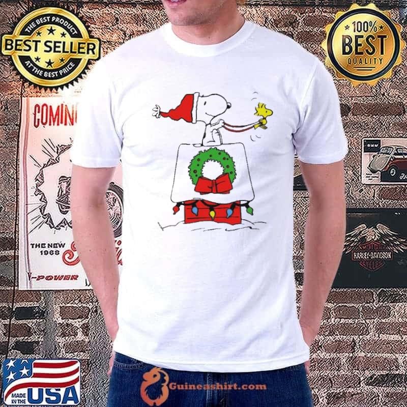 Peanuts Snoopy Dog House Sleigh shirt