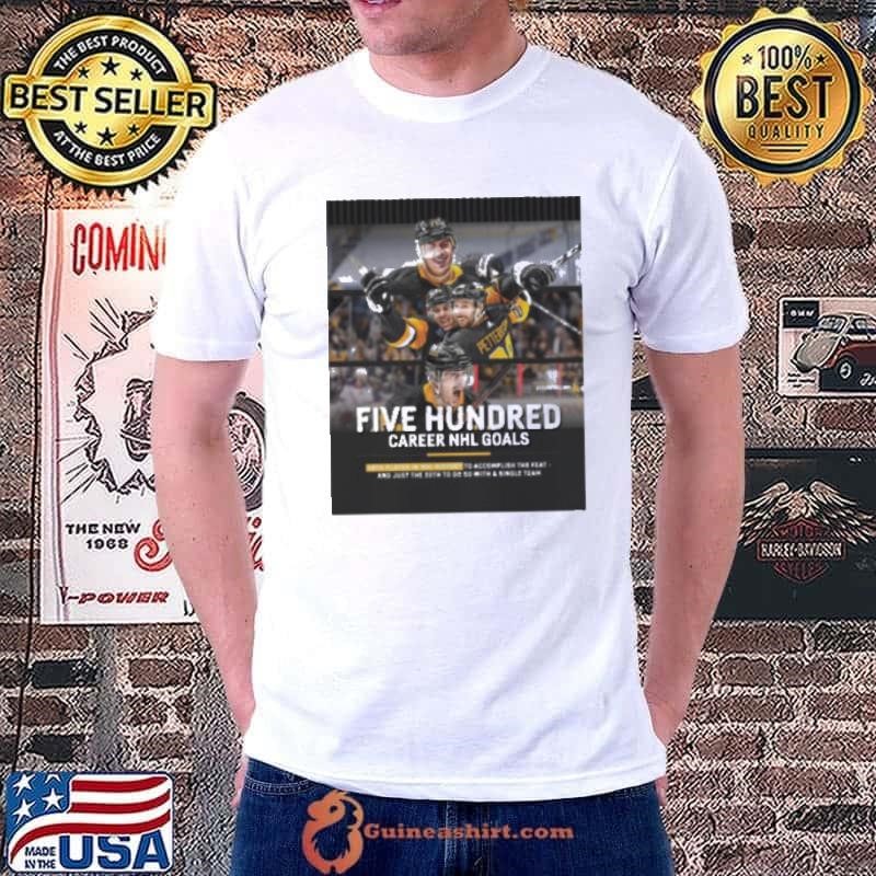 Pittsburgh Penguins Evgeni Malkin becomes the 48th player in NHL history to score 500 career goals Poster shirt