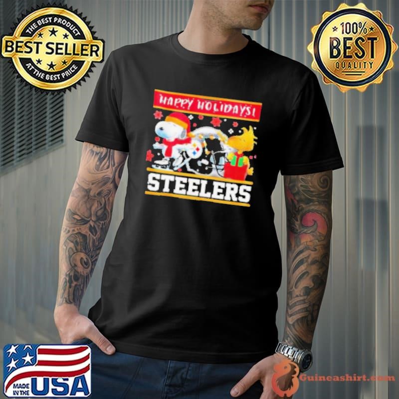 Pittsburgh Steelers Snoopy and Woodstock Happy Holidays shirt