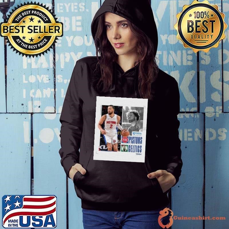 Poster Game day in the 313 Detroit Pistons Versus Boston Celtics Little Caesars Arena Hoodie