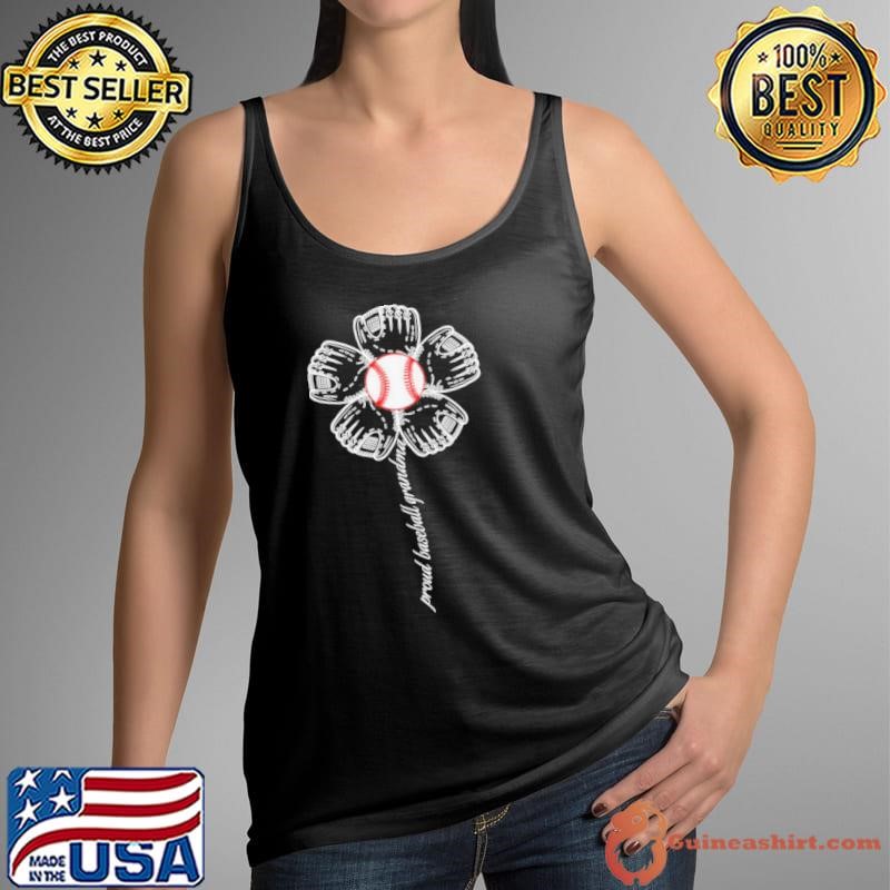 Proud Baseball Grandma Flower Glove shirt