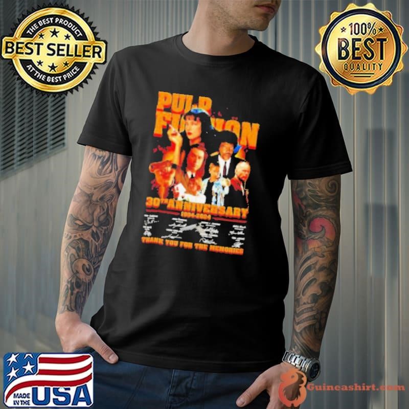 Pulp Fiction 30th anniversary 1994 2024 signature thank you for the memories shirt