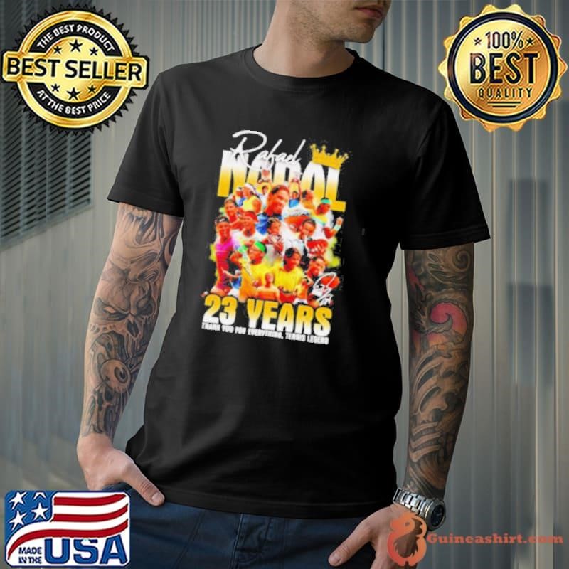 Rafael Nadal 23 years thank you for everything tenis legend shirt