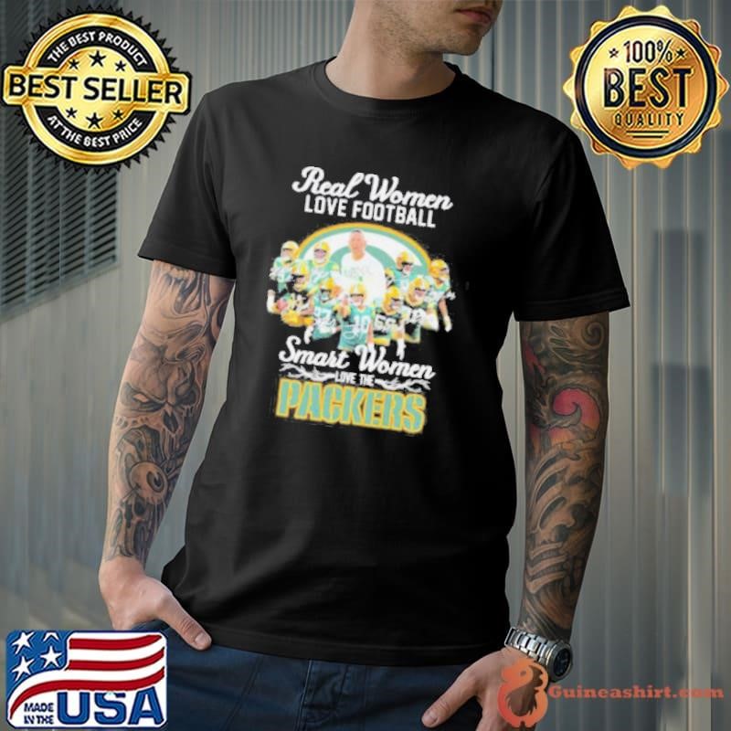 Real Women Love Football Smart Women Love The Green Bay Packers 2024 Signatures Shirt