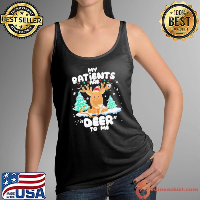 Reindeer My Patients Are Beer To Me Christmas Sweater Tank Top